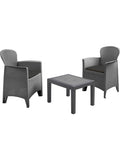 Conjunto de muebles de jardin de cinco piezas con cojines para terraza, balcon o patio