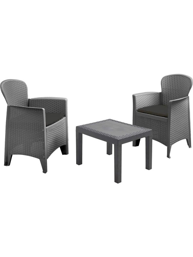 Conjunto de muebles de jardin de cinco piezas con cojines para terraza, balcon o patio