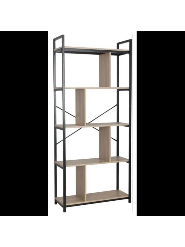 Libreria Escalonada con Compartimentos Abiertos, Estanteria Decorativa para Libros y Objetos, 170 cm