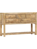 Aparador de Madera Maciza de Mango, Buffet Retro con Amplio Espacio de Almacenaje para Salon, Comedor o Recibidor